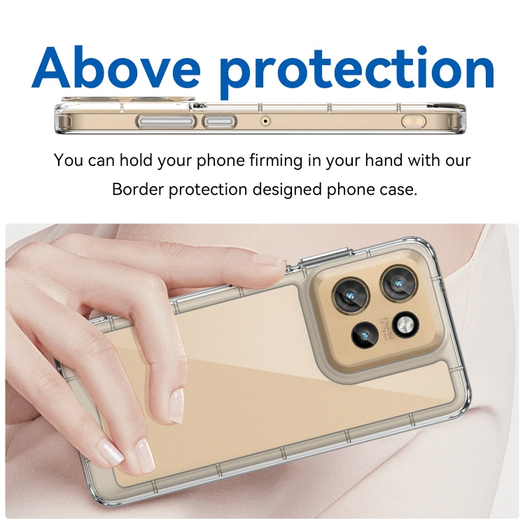 For Motorola Edge 50 Neo Colorful Series Acrylic Hybrid TPU Phone Case(Transparent) - free shipping - PMC TechLife - Order now!