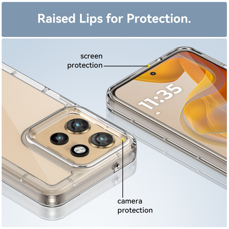 For Motorola Edge 50 Neo Colorful Series Acrylic Hybrid TPU Phone Case(Transparent) - free shipping - PMC TechLife - Order now!