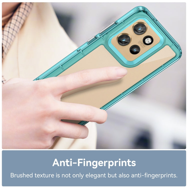 For Motorola Moto S50 Colorful Series Acrylic Hybrid TPU Phone Case(Transparent Blue) - free shipping - PMC TechLife - Order now!