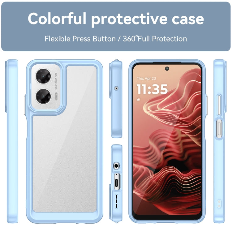 For Motorola Moto G35 5G Colorful Series Acrylic Hybrid TPU Phone Case(Blue) - free shipping - PMC TechLife - Order now!