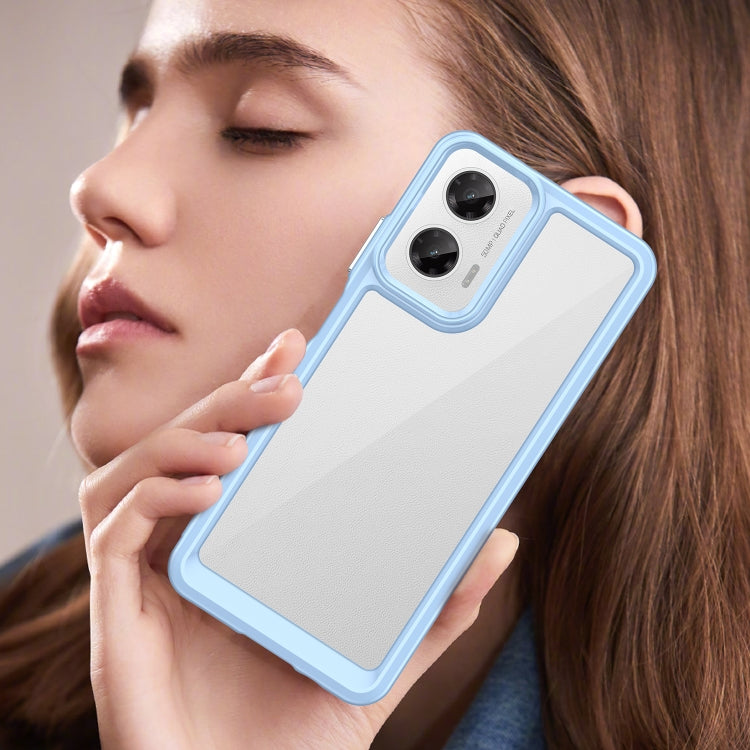 For Motorola Moto G35 5G Colorful Series Acrylic Hybrid TPU Phone Case(Blue) - free shipping - PMC TechLife - Order now!