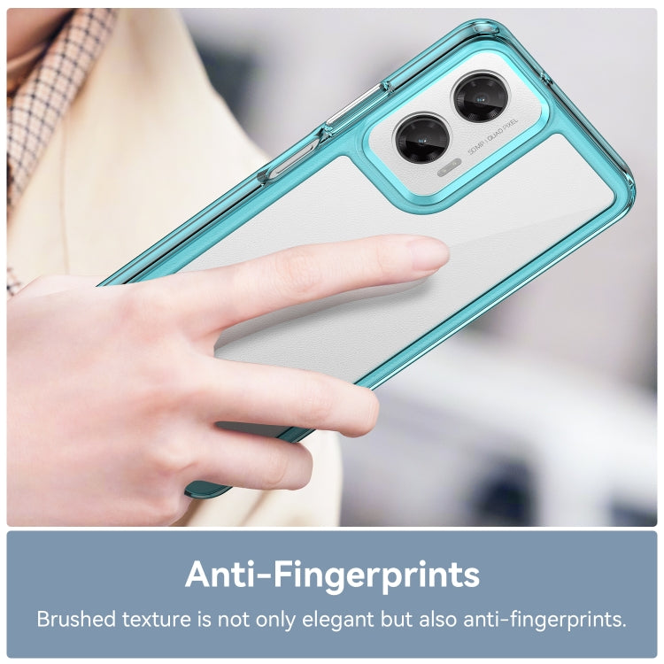 For Motorola Moto G35 5G Colorful Series Acrylic Hybrid TPU Phone Case(Transparent Blue) - free shipping - PMC TechLife - Order now!