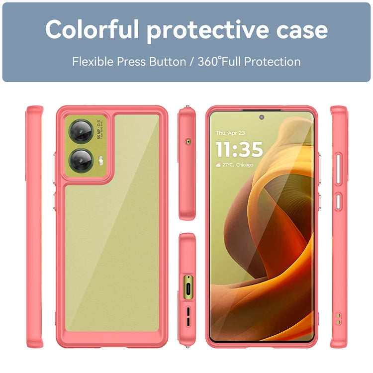 For Motorola S50 Neo Colorful Series Acrylic Hybrid TPU Phone Case(Red) - free shipping - PMC TechLife - Order now!