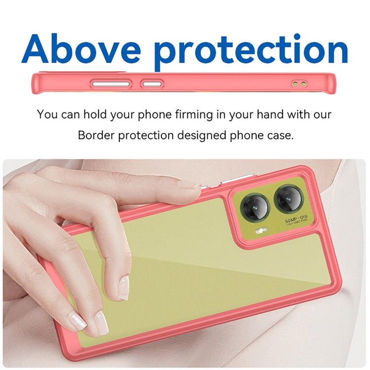 For Motorola S50 Neo Colorful Series Acrylic Hybrid TPU Phone Case(Red) - free shipping - PMC TechLife - Order now!