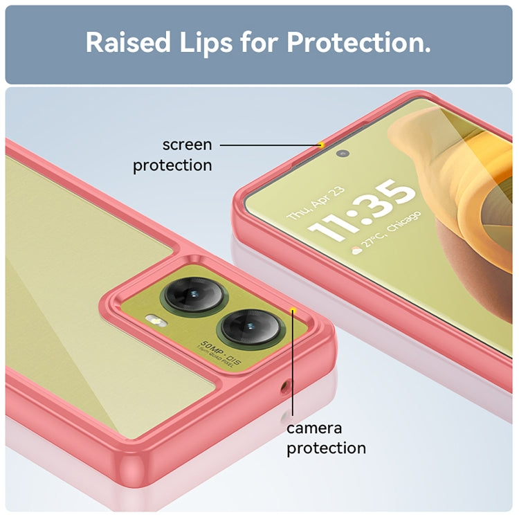 For Motorola S50 Neo Colorful Series Acrylic Hybrid TPU Phone Case(Red) - free shipping - PMC TechLife - Order now!