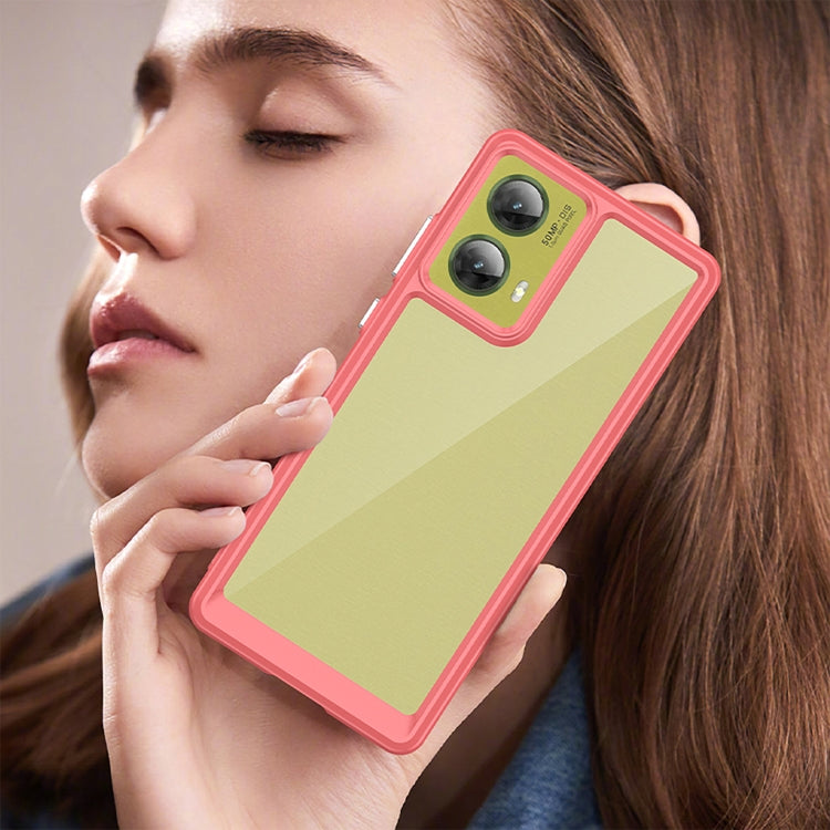 For Motorola S50 Neo Colorful Series Acrylic Hybrid TPU Phone Case(Red) - free shipping - PMC TechLife - Order now!