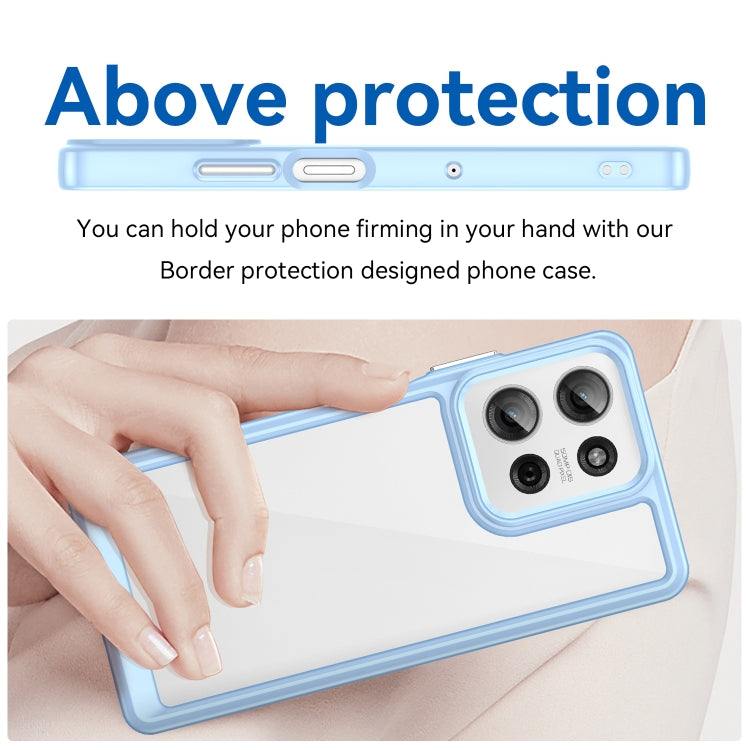 For Motorola Moto G75 5G Colorful Series Acrylic Hybrid TPU Phone Case(Blue) - free shipping - PMC TechLife - Order now!