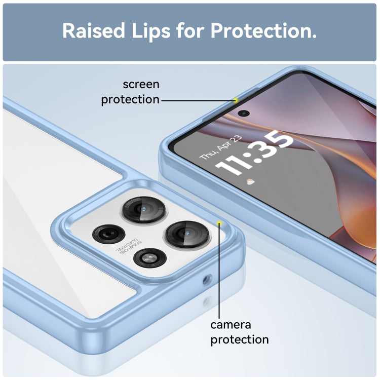 For Motorola Moto G75 5G Colorful Series Acrylic Hybrid TPU Phone Case(Blue) - free shipping - PMC TechLife - Order now!