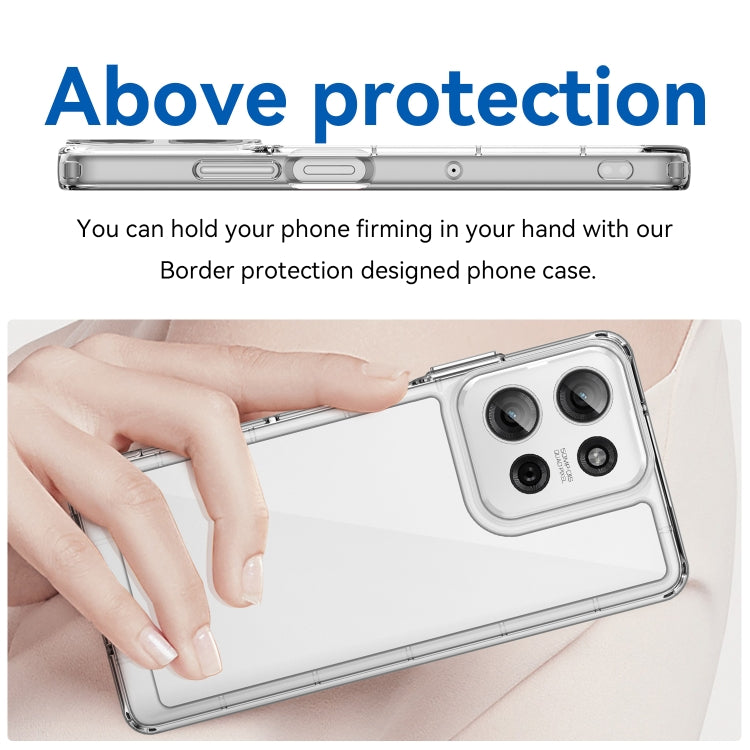 For Motorola Moto G75 5G Colorful Series Acrylic Hybrid TPU Phone Case(Transparent) - free shipping - PMC TechLife - Order now!