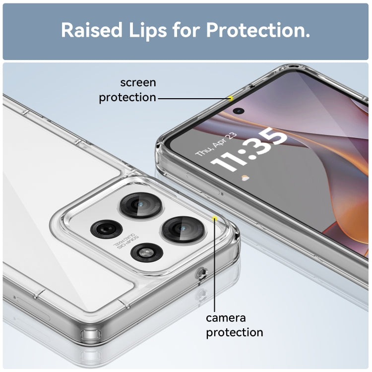 For Motorola Moto G75 5G Colorful Series Acrylic Hybrid TPU Phone Case(Transparent) - free shipping - PMC TechLife - Order now!