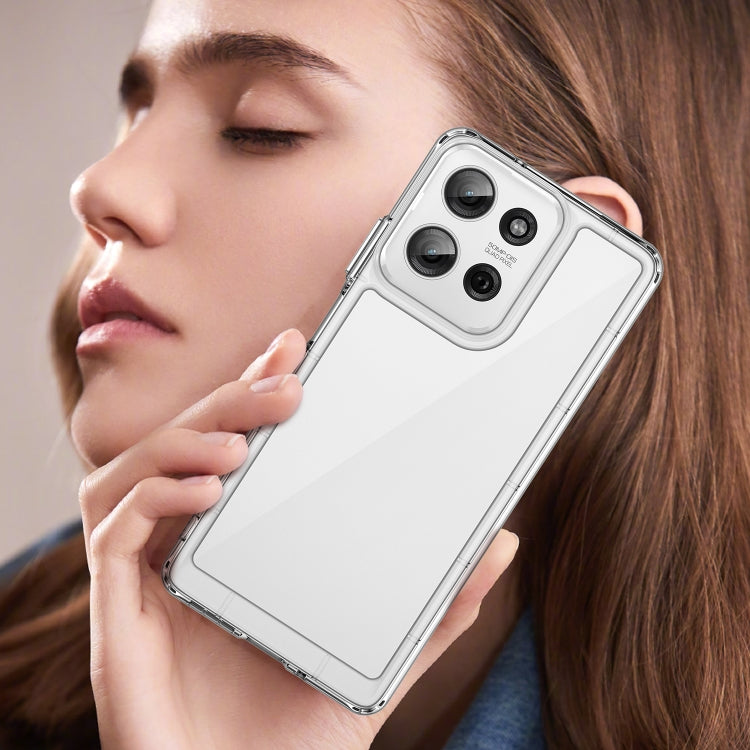 For Motorola Moto G75 5G Colorful Series Acrylic Hybrid TPU Phone Case(Transparent) - free shipping - PMC TechLife - Order now!