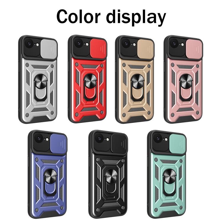 For iPhone 16e Sliding Camera Cover Design TPU+PC Phone Case(Rose Gold) - iPhone 16e Cases by PMC TechLife | Online Shopping South Africa | PMC TechLife | Buy Now Pay Later Mobicred