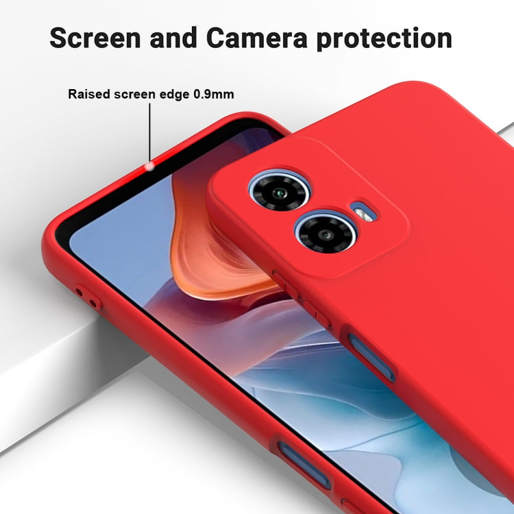 For Motorola Moto G Power 2024 Solid Color Liquid Silicone Dropproof Full Coverage Phone Case(Red) - free shipping - PMC Jewellery - Order now!