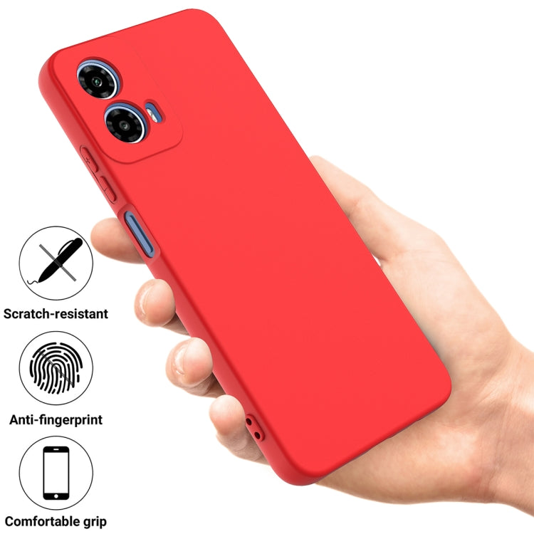 For Motorola Moto G45 Solid Color Liquid Silicone Dropproof Full Coverage Phone Case(Red) - free shipping - PMC TechLife - Order now!
