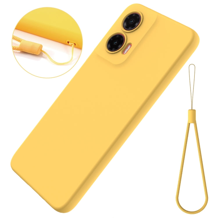 For Motorola Moto G35 Solid Color Liquid Silicone Dropproof Full Coverage Phone Case(Yellow) - free shipping - PMC TechLife - Order now!