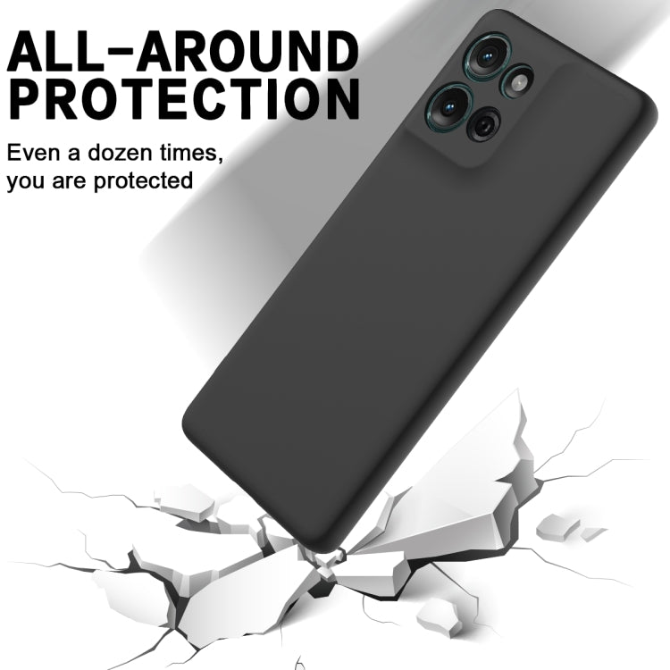 For Motorola Moto G75 Solid Color Liquid Silicone Dropproof Full Coverage Phone Case(Black) - free shipping - PMC TechLife - Order now!