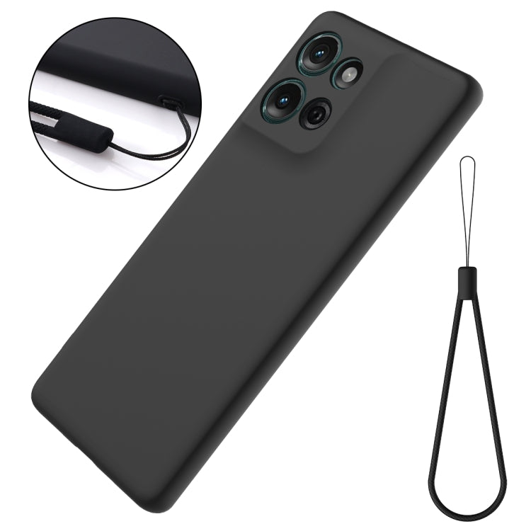 For Motorola Moto G75 Solid Color Liquid Silicone Dropproof Full Coverage Phone Case(Black) - free shipping - PMC TechLife - Order now!