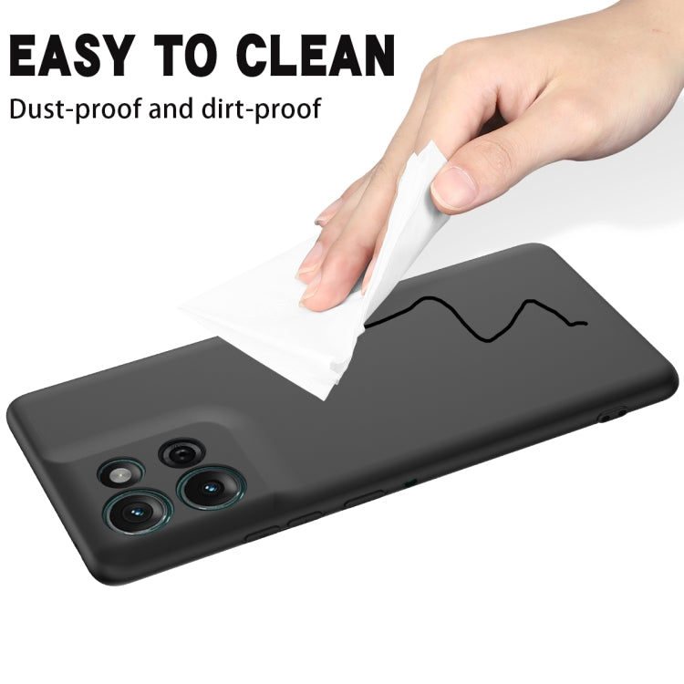 For Motorola Moto G75 Solid Color Liquid Silicone Dropproof Full Coverage Phone Case(Black) - free shipping - PMC TechLife - Order now!