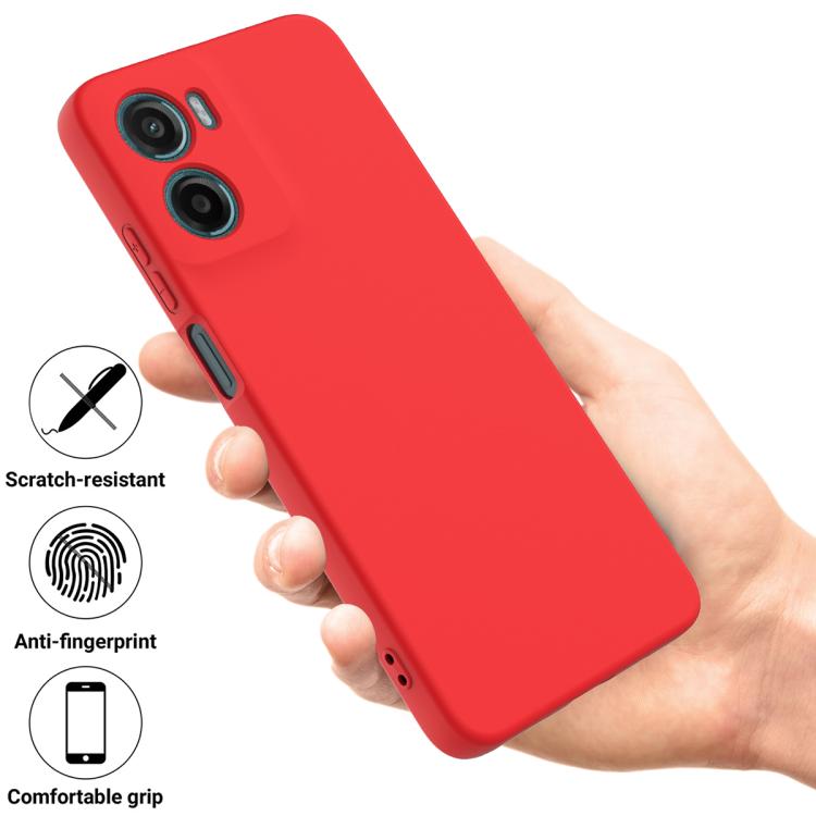 For Motorola Moto G05 / E15 Solid Color Liquid Silicone Dropproof Full Coverage Phone Case(Red) - free shipping - PMC TechLife - Order now!