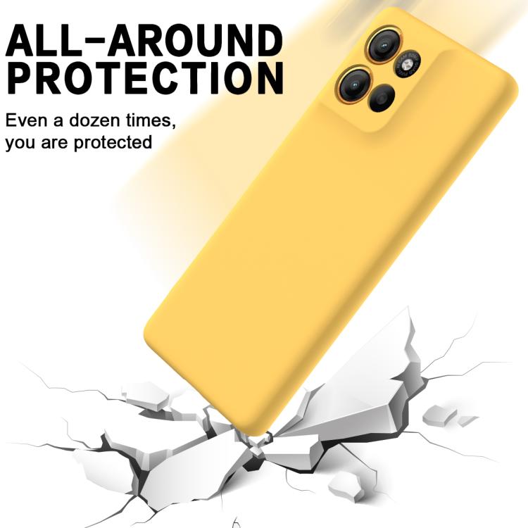 For Motorola Moto G15 Solid Color Liquid Silicone Dropproof Full Coverage Phone Case(Yellow) - free shipping - PMC TechLife - Order now!