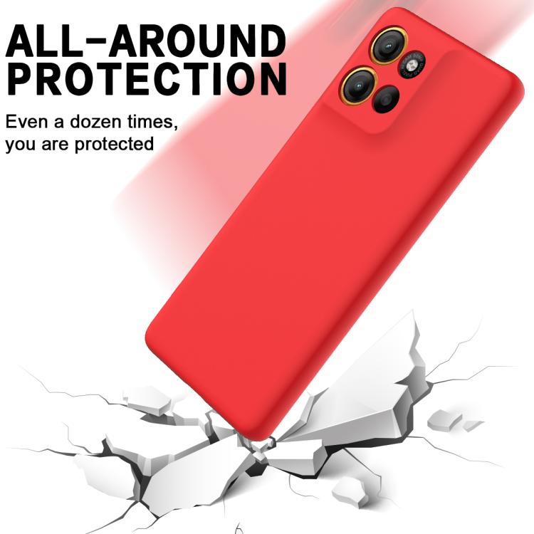 For Motorola Moto G15 Solid Color Liquid Silicone Dropproof Full Coverage Phone Case(Red) - free shipping - PMC TechLife - Order now!