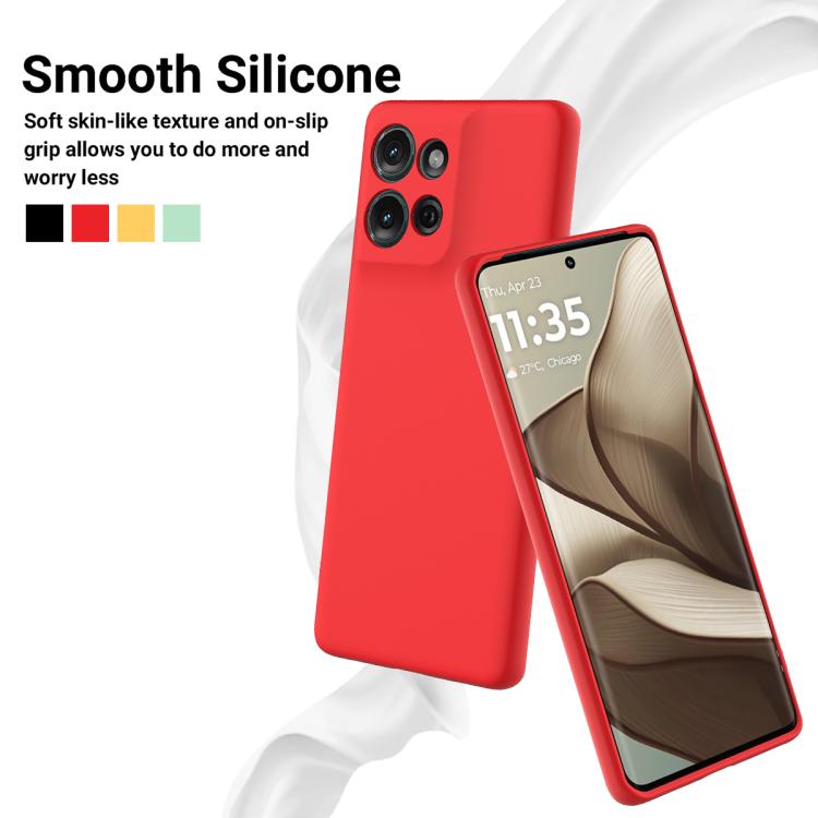 For Motorola Moto G 2025 Solid Color Liquid Silicone Dropproof Full Coverage Phone Case(Red) - free shipping - PMC TechLife - Order now!