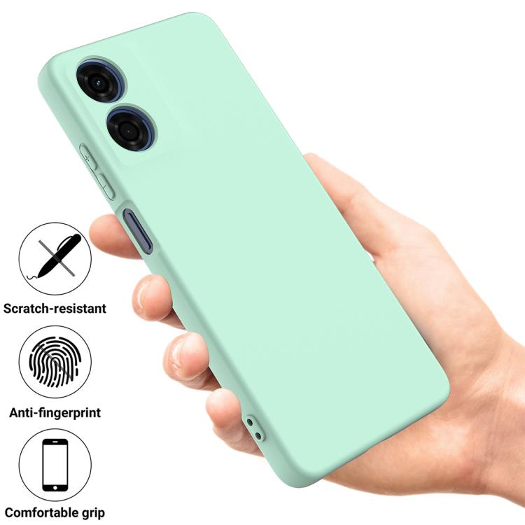 For Motorola Moto G04S 4G / E14 4G Solid Color Liquid Silicone Dropproof Full Coverage Phone Case(Green) - free shipping - PMC TechLife - Order now!