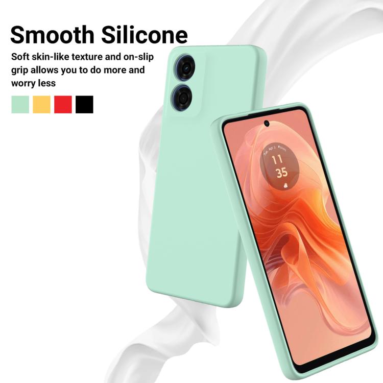 For Motorola Moto G04S 4G / E14 4G Solid Color Liquid Silicone Dropproof Full Coverage Phone Case(Green) - free shipping - PMC TechLife - Order now!