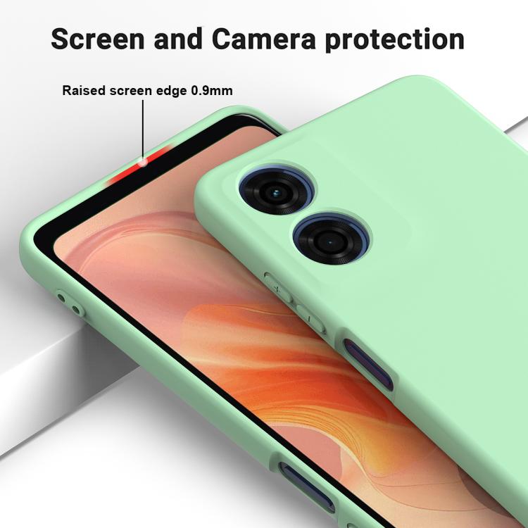 For Motorola Moto G04S 4G / E14 4G Solid Color Liquid Silicone Dropproof Full Coverage Phone Case(Green) - free shipping - PMC TechLife - Order now!