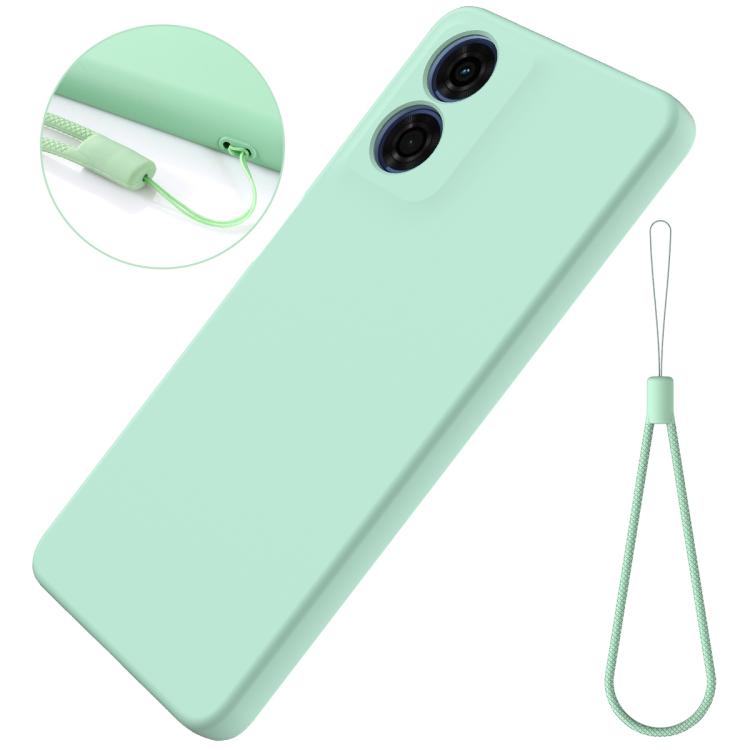 For Motorola Moto G04S 4G / E14 4G Solid Color Liquid Silicone Dropproof Full Coverage Phone Case(Green) - free shipping - PMC TechLife - Order now!