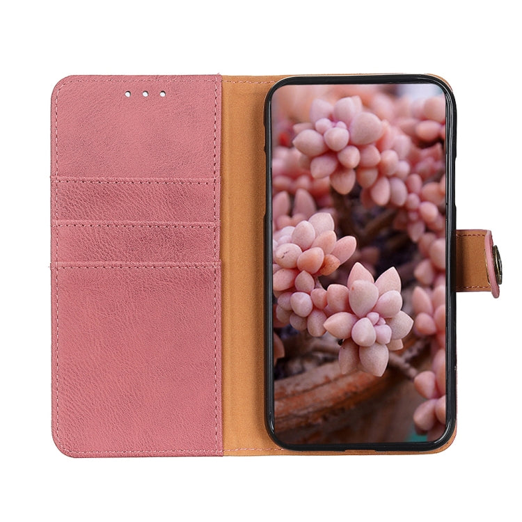 For Xiaomi Redmi Note 13 Pro 4G/Poco M6 Pro 4G KHAZNEH Cowhide Texture Flip Leather Phone Case(Pink) - Note 13 Pro Cases by PMC TechLife | Online Shopping South Africa | PMC TechLife | Buy Now Pay Later Mobicred