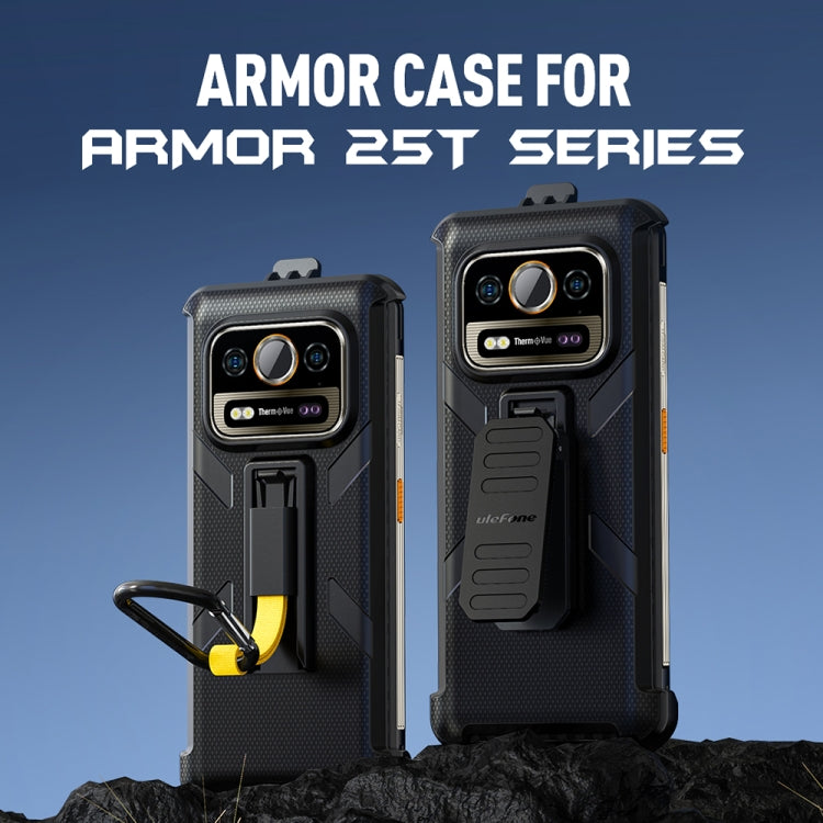 For Ulefone Armor 25T /  25T Pro Ulefone Back Clip Phone Case with Carabiner(Black) - free shipping - PMC Jewellery - Order now!