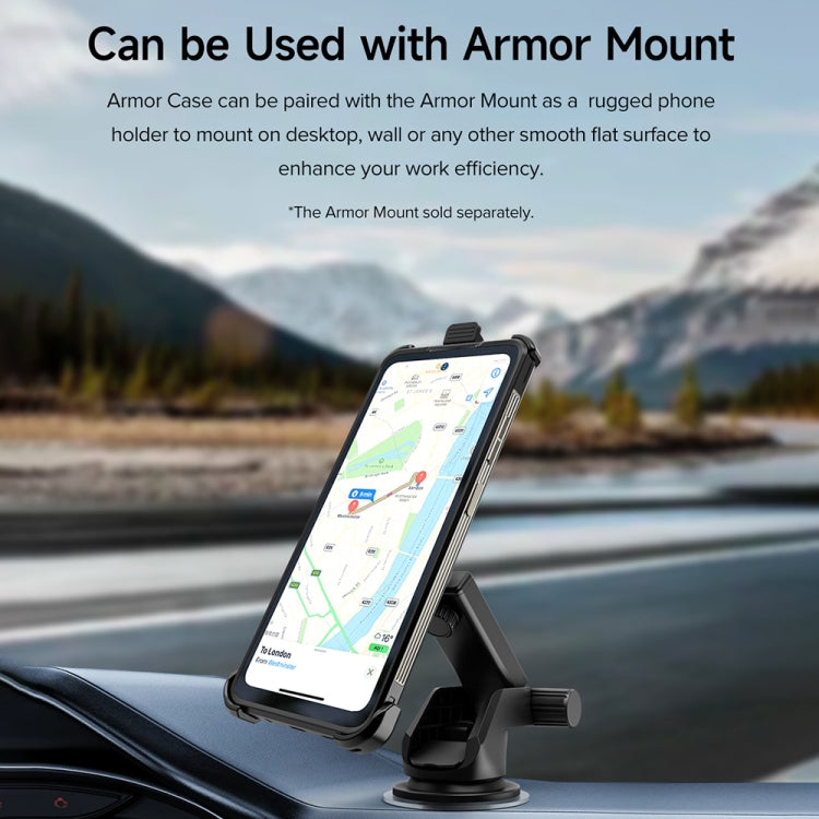 For Ulefone Armor 25T /  25T Pro Ulefone Back Clip Phone Case with Carabiner(Black) - free shipping - PMC Jewellery - Order now!