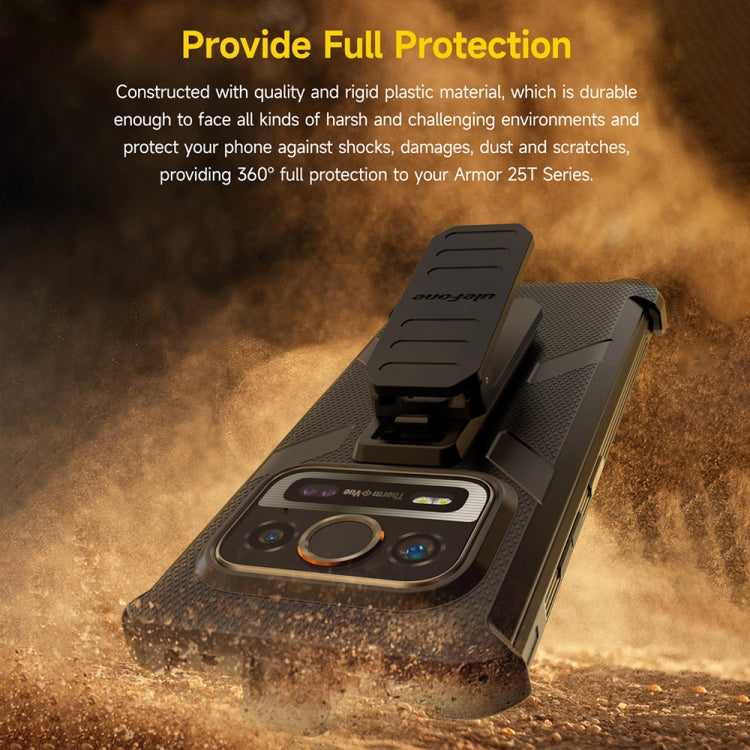 For Ulefone Armor 25T /  25T Pro Ulefone Back Clip Phone Case with Carabiner(Black) - free shipping - PMC Jewellery - Order now!