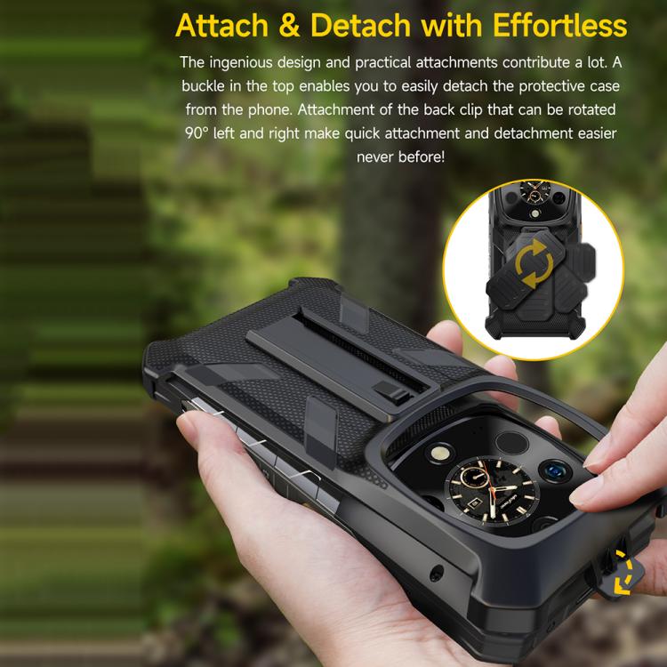 For Ulefone Armor 28 Ultra / 28 Ultra Thermal Ulefone Back Clip Phone Case with Carabiner(Black) - free shipping - PMC TechLife - Order now!