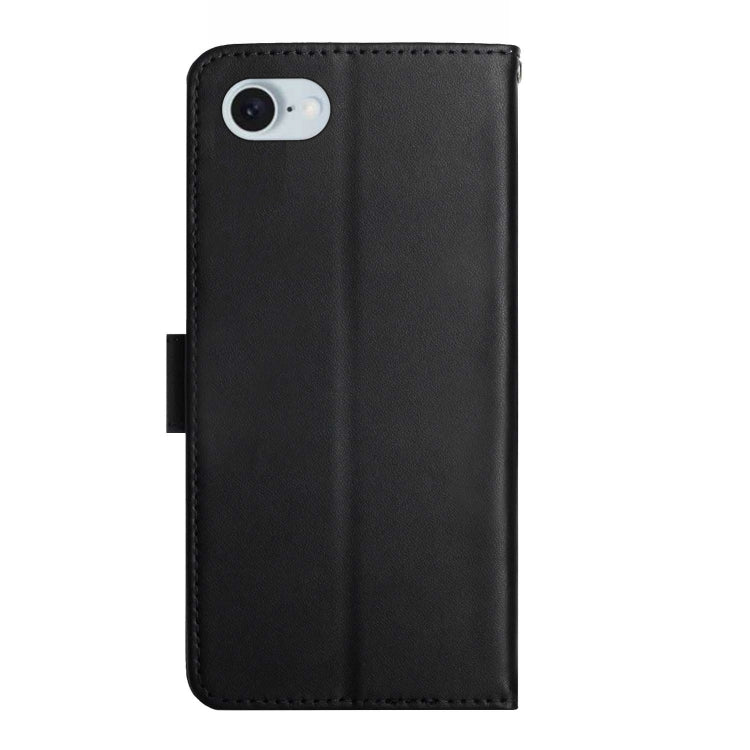 For iPhone 16e Genuine Leather Fingerprint-proof Flip Phone Case(Black) - iPhone 16e Cases by PMC TechLife | Online Shopping South Africa | PMC TechLife | Buy Now Pay Later Mobicred