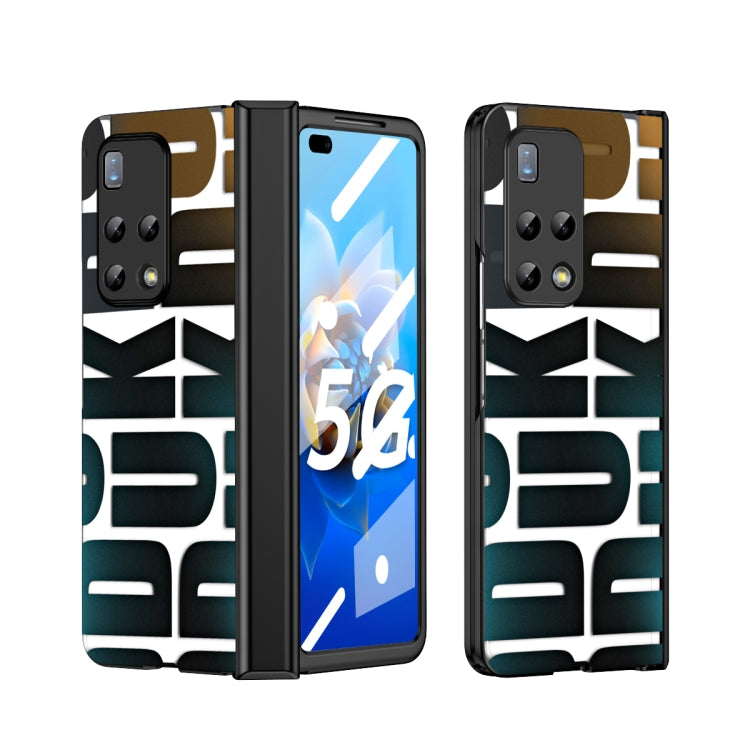 For Huawei Mate X2 Integrated Electroplating Folding Phone Case with Hinge(Black) - Huawei Cases by PMC TechLife | Online Shopping South Africa | PMC TechLife | Buy Now Pay Later Mobicred