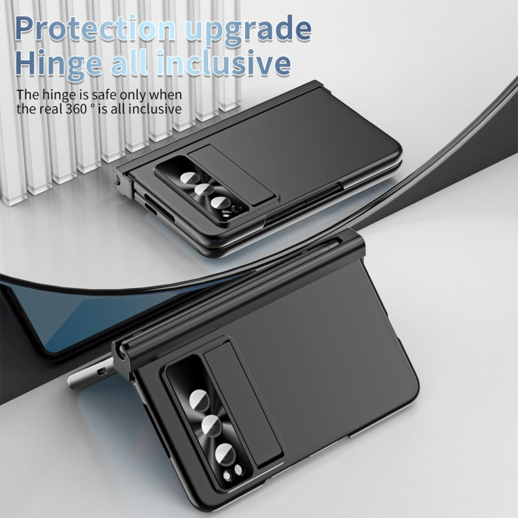 For Google Pixel Fold Integrated Electroplating PC All-inclusive Phone Case with Hinge(Black) - Google Cases by PMC TechLife | Online Shopping South Africa | PMC TechLife | Buy Now Pay Later Mobicred