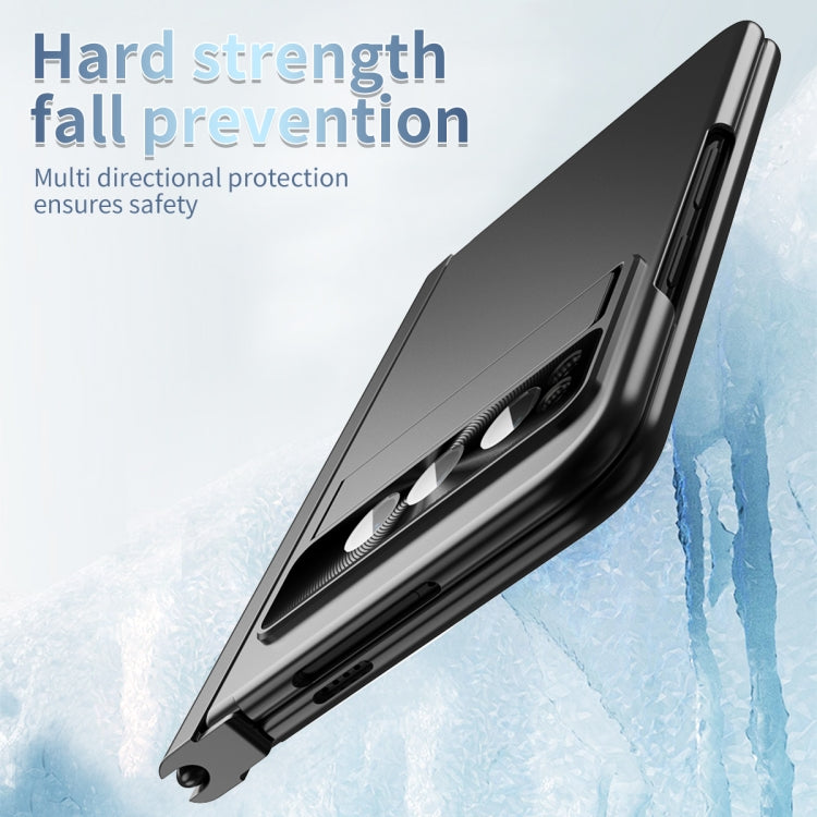 For Google Pixel Fold Integrated Electroplating PC All-inclusive Phone Case with Hinge(Black) - Google Cases by PMC TechLife | Online Shopping South Africa | PMC TechLife | Buy Now Pay Later Mobicred