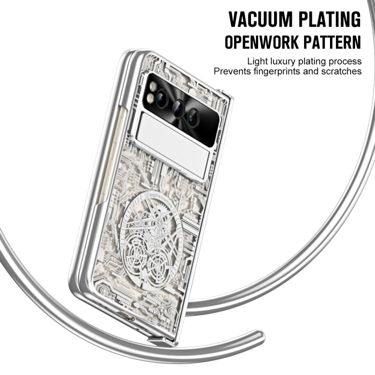 For Google Pixel Fold Mechanical Legend Integrated Electroplating All-inclusive Phone Case(Silver) - Google Cases by PMC TechLife | Online Shopping South Africa | PMC TechLife | Buy Now Pay Later Mobicred