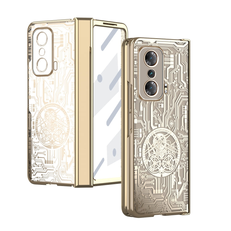 For Honor Magic V Mechanical Legend Integrated Electroplating All-inclusive Phone Case(Champagne Gold) - Honor Cases by PMC TechLife | Online Shopping South Africa | PMC TechLife | Buy Now Pay Later Mobicred