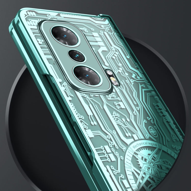 For Honor Magic V Mechanical Legend Integrated Electroplating All-inclusive Phone Case(Blue) - Honor Cases by PMC TechLife | Online Shopping South Africa | PMC TechLife | Buy Now Pay Later Mobicred
