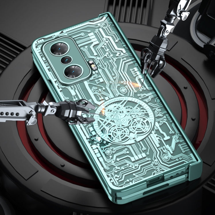 For Honor Magic V Mechanical Legend Integrated Electroplating All-inclusive Phone Case(Blue) - Honor Cases by PMC TechLife | Online Shopping South Africa | PMC TechLife | Buy Now Pay Later Mobicred