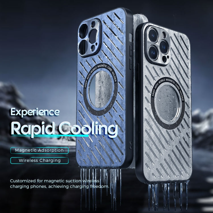 For iPhone 12 Pro R-JUST RJ57 CD Pattern MagSafe Cooling Phone Case(Blue) - free shipping - PMC TechLife - Order now!