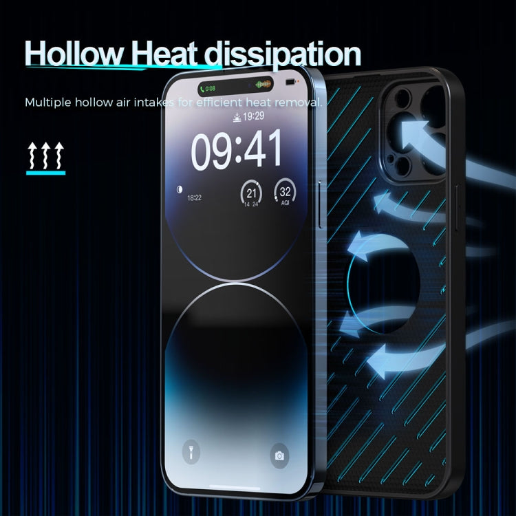 For iPhone 14 Pro R-JUST RJ57 CD Pattern MagSafe Cooling Phone Case(Blue) - iPhone 14 Pro Cases by R-JUST | Online Shopping South Africa | PMC TechLife