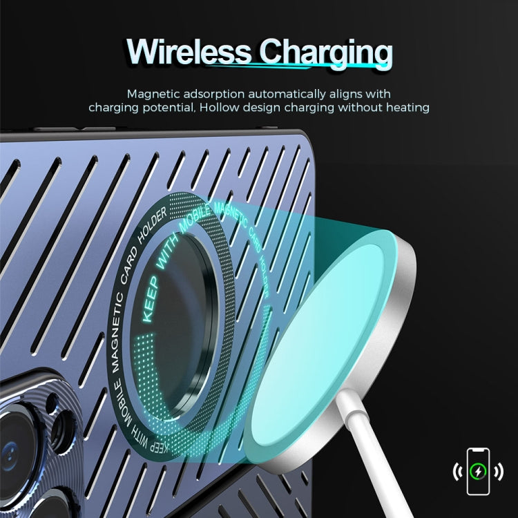For iPhone 13 R-JUST RJ57 CD Pattern MagSafe Cooling Phone Case(Silver) - iPhone 13 Cases by R-JUST | Online Shopping South Africa | PMC TechLife