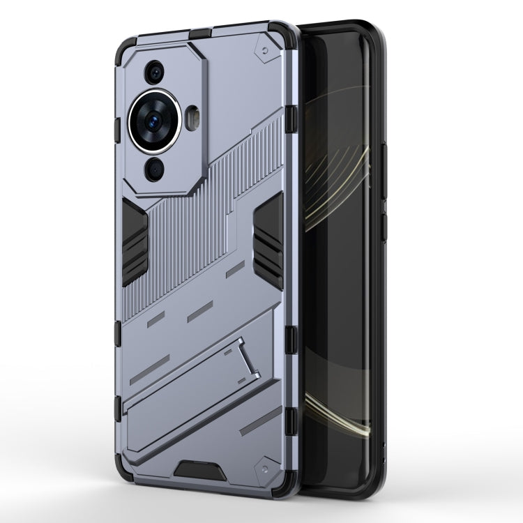 For Huawei nova 11 Pro 4G Punk Armor 2 in 1 PC + TPU Phone Case with Holder(Grey) - Huawei Cases by PMC TechLife | Online Shopping South Africa | PMC TechLife | Buy Now Pay Later Mobicred