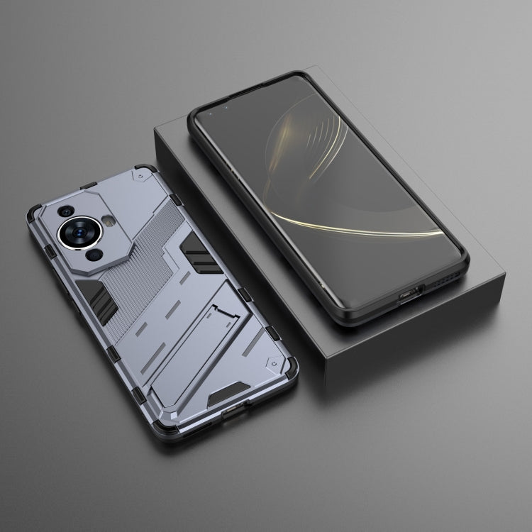For Huawei nova 11 Pro 4G Punk Armor 2 in 1 PC + TPU Phone Case with Holder(Grey) - Huawei Cases by PMC TechLife | Online Shopping South Africa | PMC TechLife | Buy Now Pay Later Mobicred