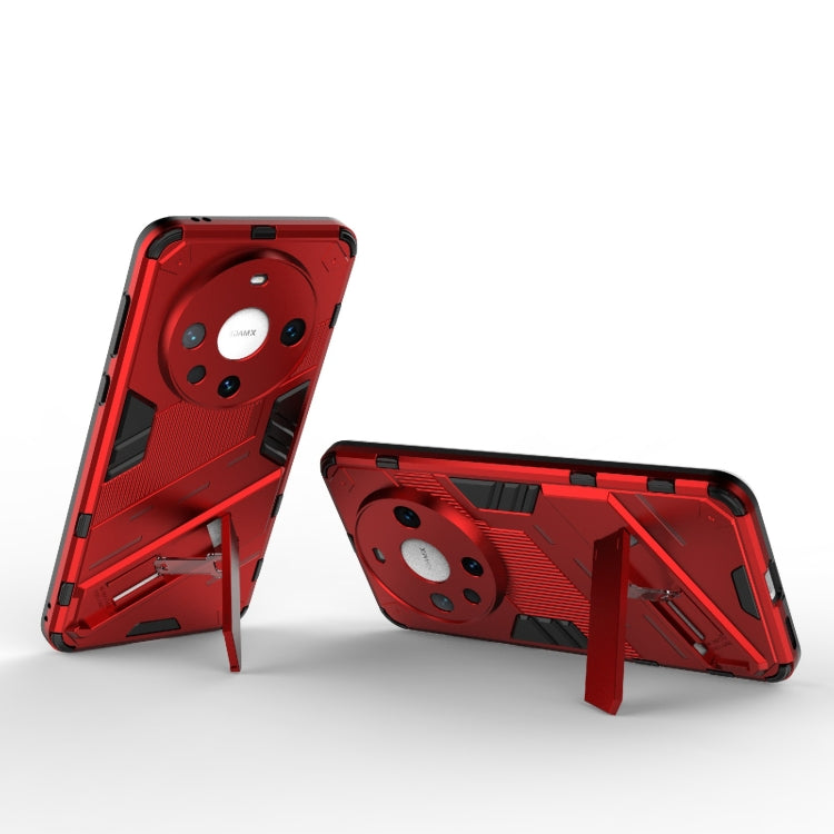 For Huawei Mate 60 Pro Punk Armor 2 in 1 PC + TPU Phone Case with Holder(Red) - Huawei Cases by PMC TechLife | Online Shopping South Africa | PMC TechLife | Buy Now Pay Later Mobicred