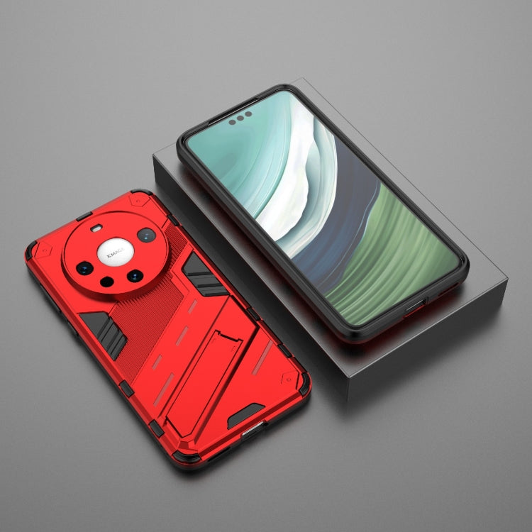 For Huawei Mate 60 Pro Punk Armor 2 in 1 PC + TPU Phone Case with Holder(Red) - Huawei Cases by PMC TechLife | Online Shopping South Africa | PMC TechLife | Buy Now Pay Later Mobicred